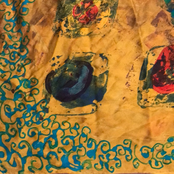 Hand dyed silk charmeuse silk scarf - Picture 2 of 4